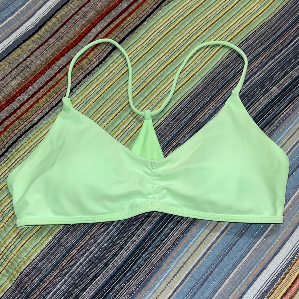 Hollister green bathing suit top